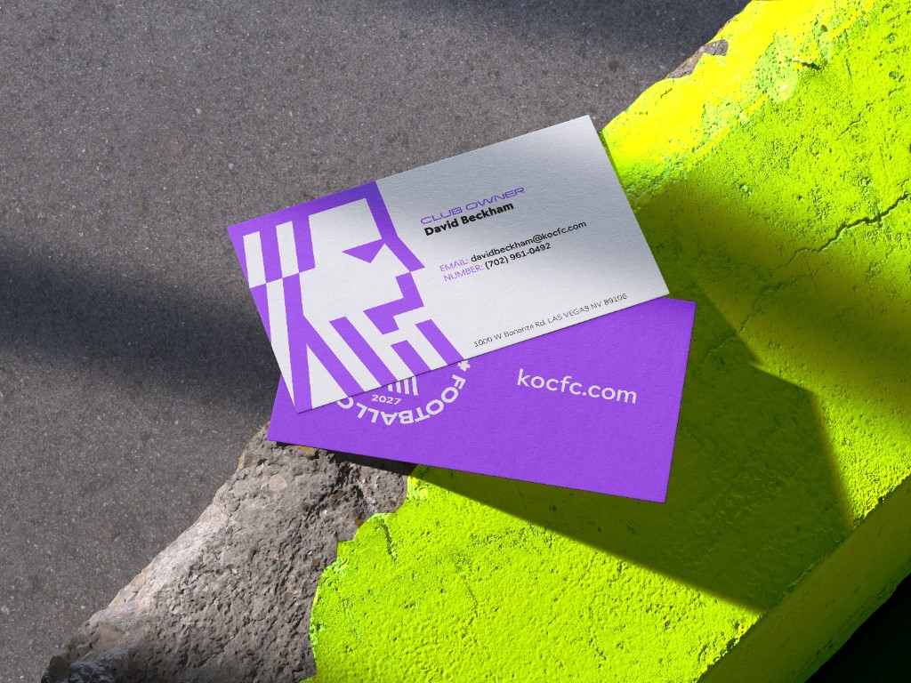 King of Clubs business card mockup
